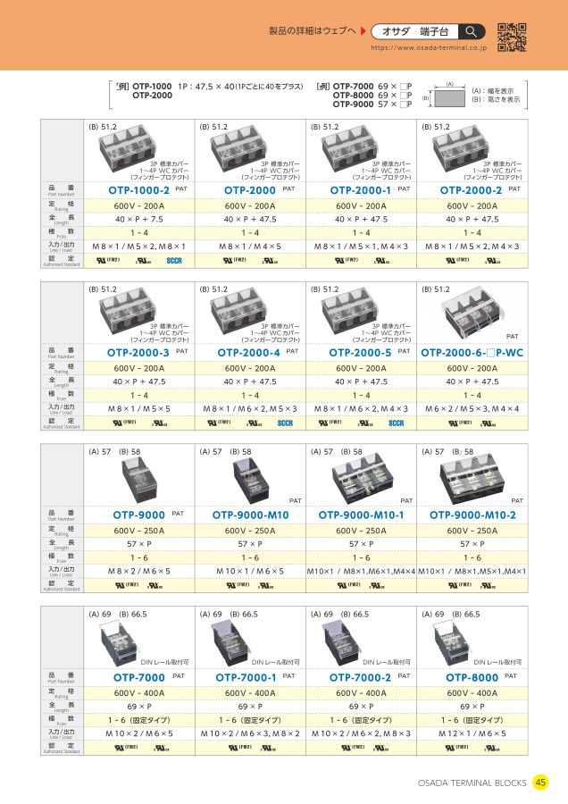 株式会社オサダ 端子台総合カタログ(Vol.10)