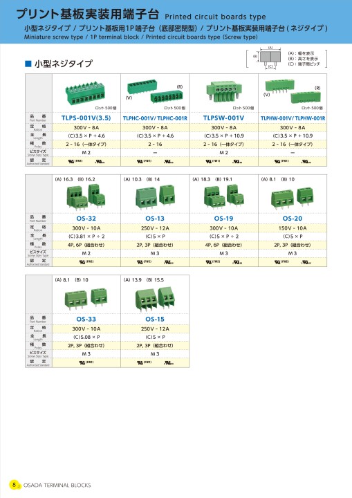 株式会社オサダ 端子台総合カタログ(Vol.8)