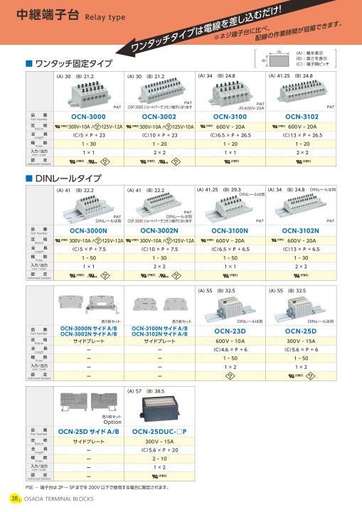 株式会社オサダ 端子台総合カタログ(Vol.8)