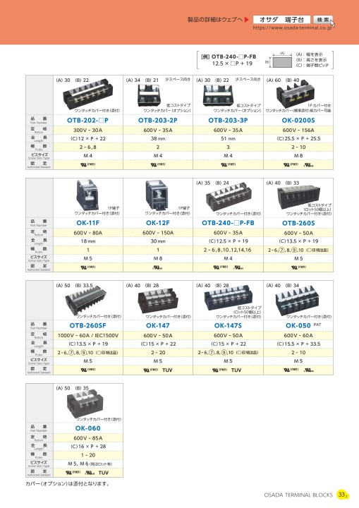株式会社オサダ 端子台総合カタログ(Vol.8)