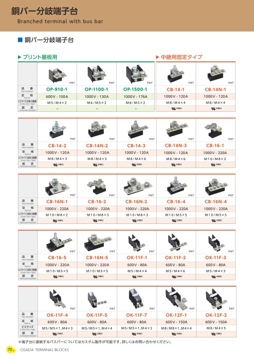 株式会社オサダ 端子台総合カタログ(Vol.8)